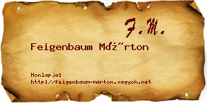 Feigenbaum Márton névjegykártya