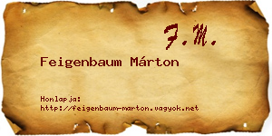 Feigenbaum Márton névjegykártya